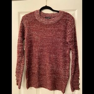 NWOT Red sweater with buttons on sleeves